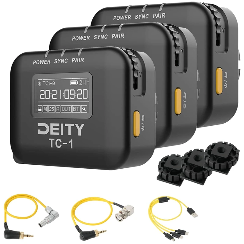 סט 3 קופסאות סנכרון Timecode אלחוטי Deity TC-1
